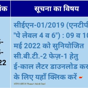 RRB NTPC CBT 2 ADMIT CARD 2022 DOWNLOAD